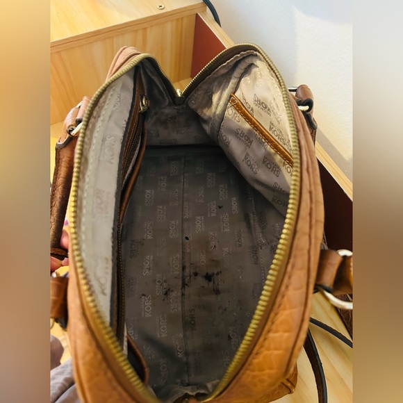 Michael Kors Brown Satchel Croc UNIQUE - Picture 3 of 10